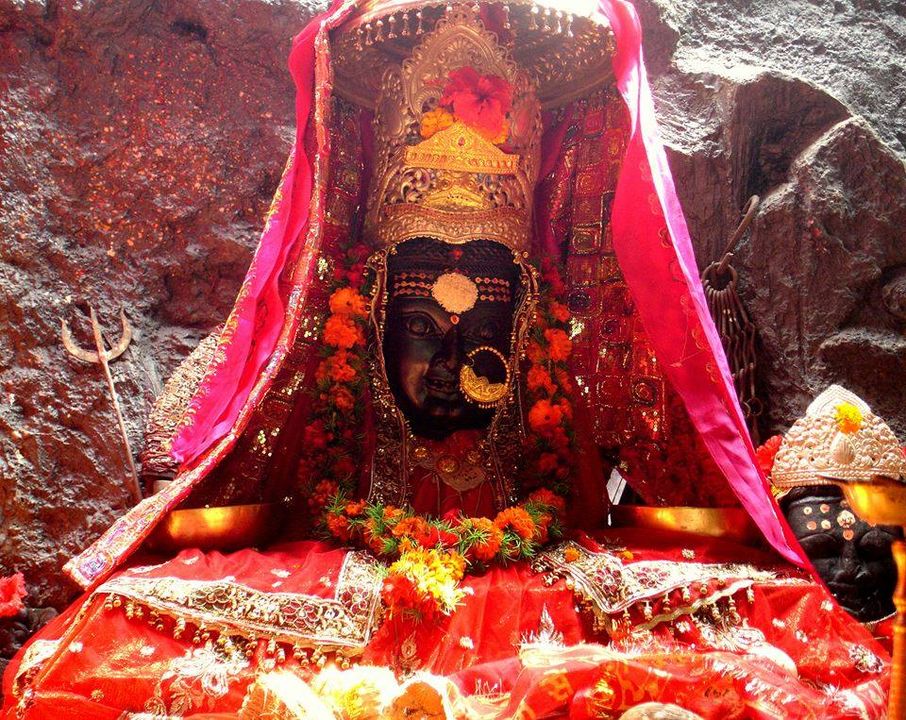 Dhari Devi is a temple on the banks of the Alaknanda River in the Garhwal Region of Uttarakhand state, India. It houses the upper half of an idol of the goddess Dhari that, according to local lore, changes in appearance during the day from a girl, to a woman, and then to an old lady.[citation needed] The idols lower half is located in Kalimath, where mata is prayed in Kali roop  This shrine is one of 108 shakti sthals in India, as numbered by Srimad Devi Bhagwat.